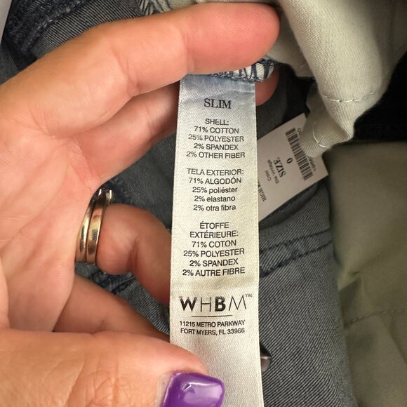 NWT White House Black Market High Rise Slim Jeans Ella Vintage 00 #WHBM18 - Picture 5 of 9